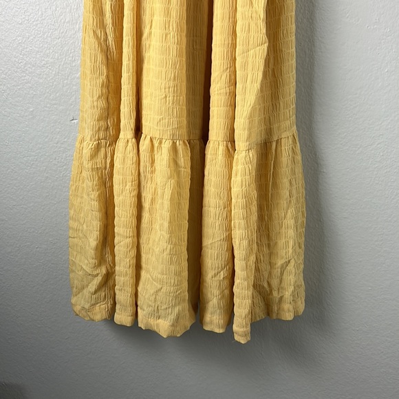 A New Day Yellow Adjustable Halter Neck Tiered Dress - Picture 3 of 7